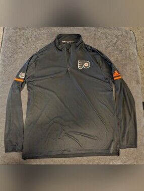 Philadelphia Flyers Adidas XL Black Quarter-Zip Pullover